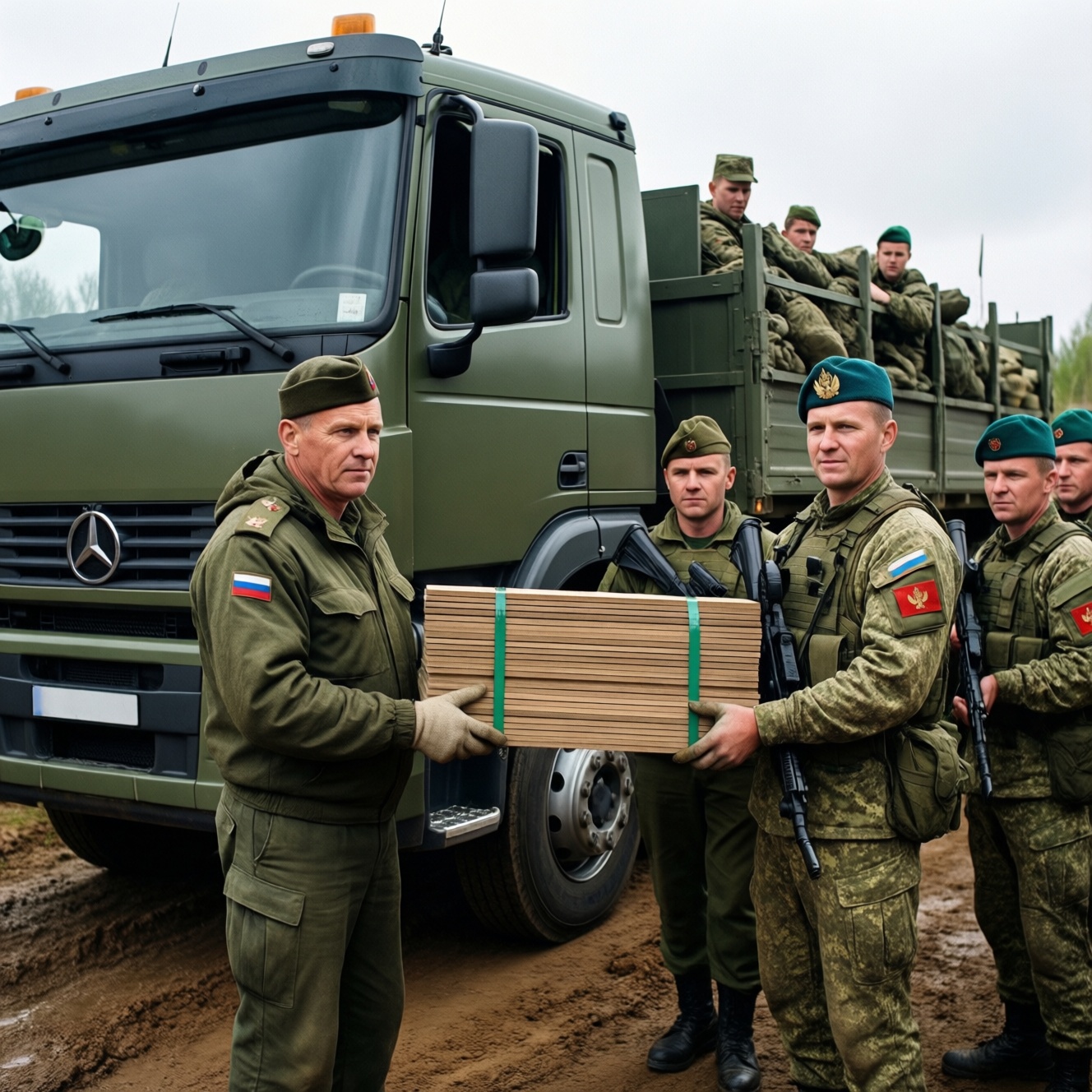 Саратовские ветераны «Боевого братства» отправили на передовую грузовик и стройматериалы